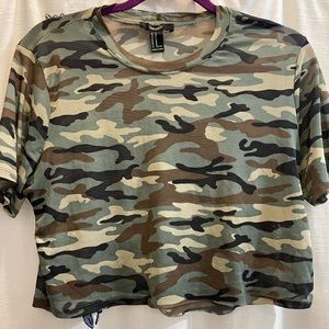 FOREVER 21 sheer crop top.